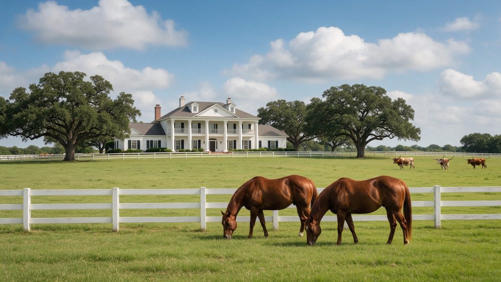 Quarter Horses grazing at the ranch