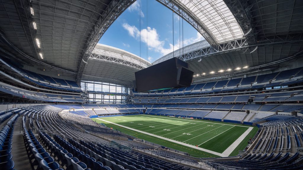 Inside the stadium, view of the field
